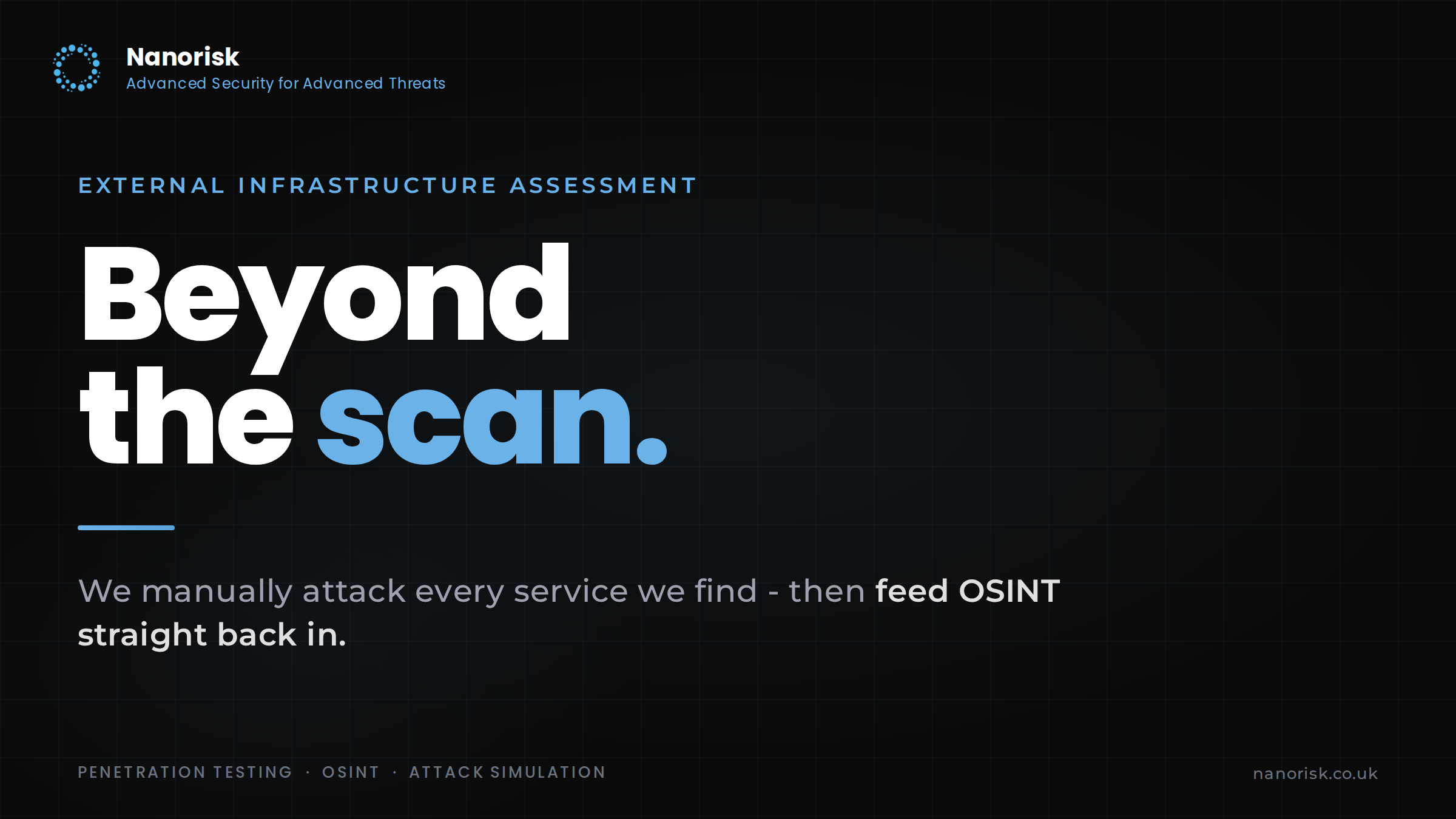 External infrastructure assessment methodology explained