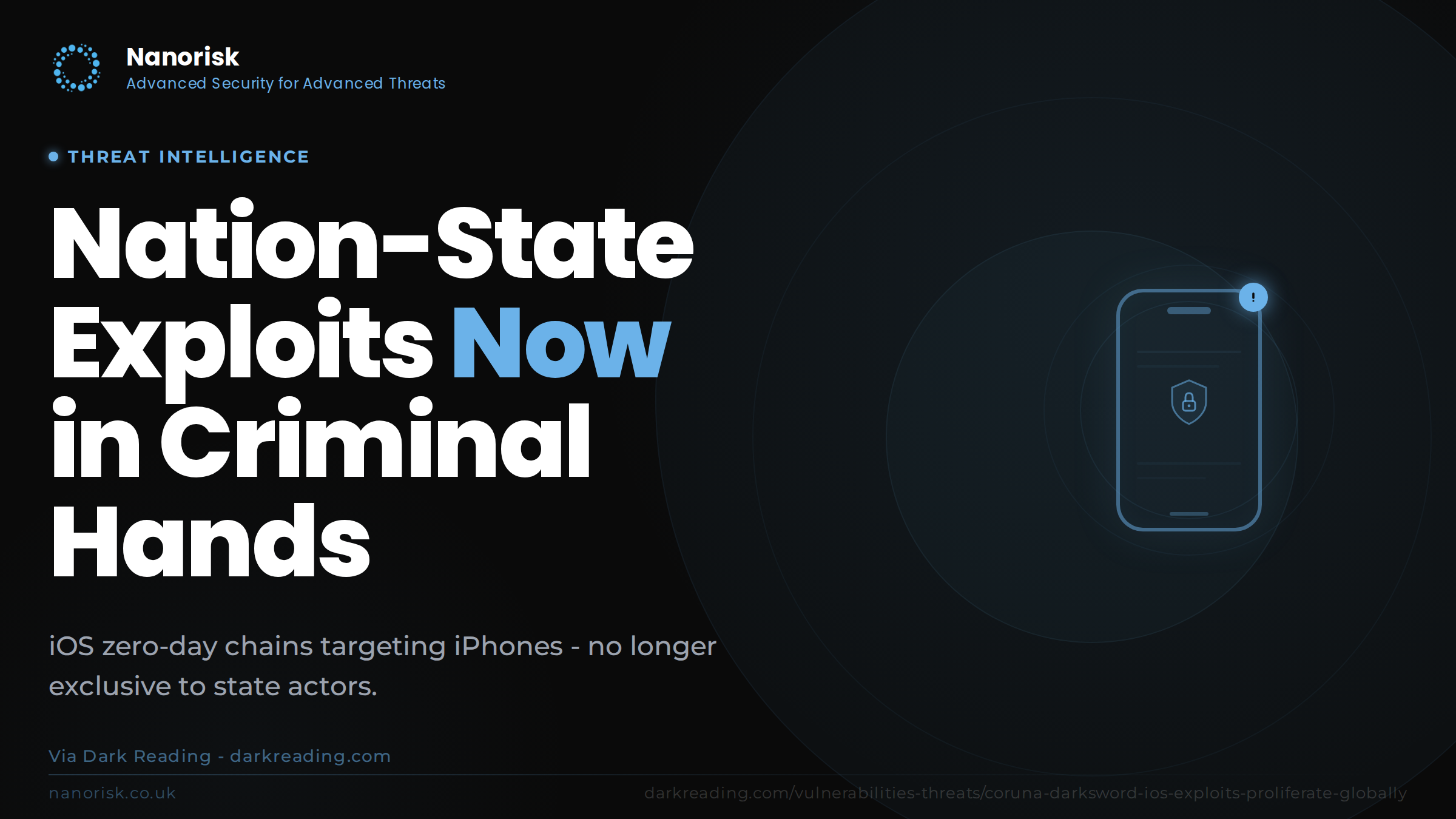 Nation-state iOS exploits now widely proliferating