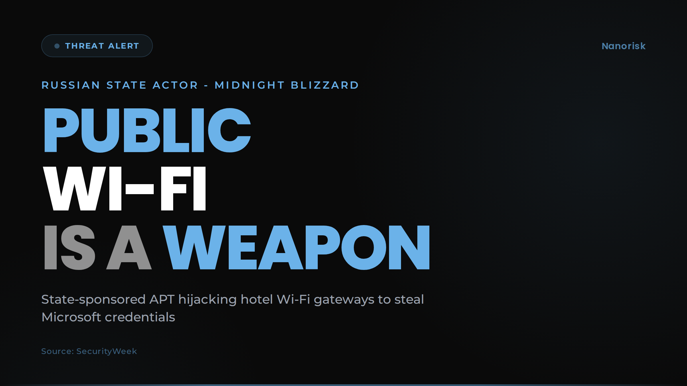 Russian APT targeting public Wi-Fi networks