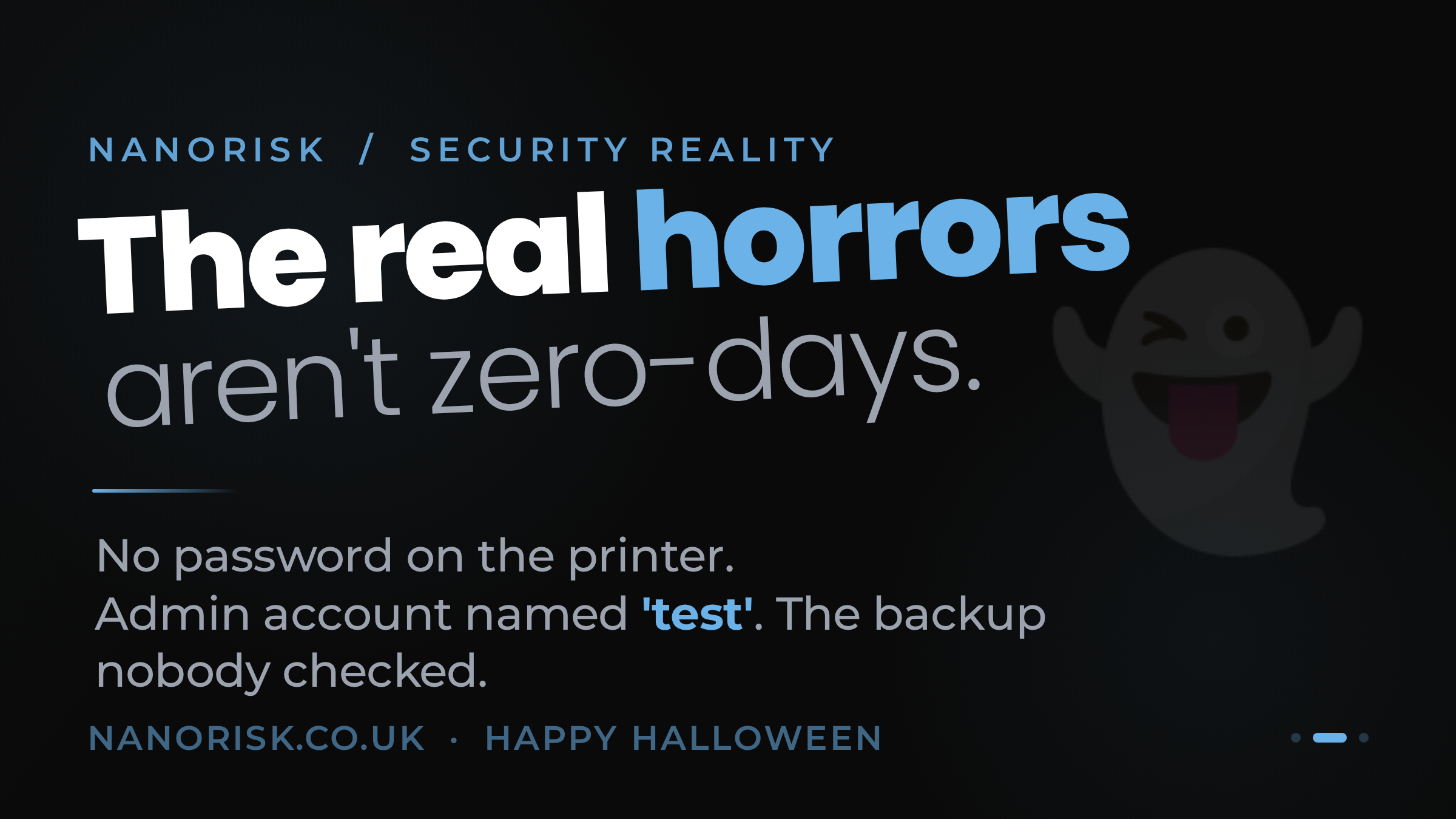 Halloween-themed security basics awareness post